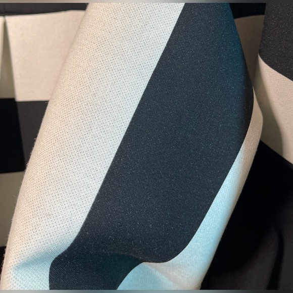 Milly Striped Pleated Sleeveless Black & White Dress Sz 8 - Picture 3 of 13